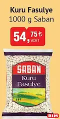 SABAN KURU FASULYE 1000 G